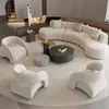 Conjunto de sofá e mesa de centro para lobby de hotel, área de negociação e descanso para escritório de vendas, área de recepção de salão de beleza, balcão de recepção de canto com design curvo