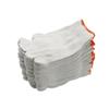 Guantes al por mayor personalizados para trabajo en sitios de construcción en Shenggang, guantes blancos de hilo de algodón engrosado, antideslizantes y resistentes al desgaste para uso en taller