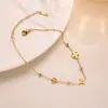 Tornozeleira Titanium Aço Coração e Cuia, Luxo Leve da Moda para Mulheres, Estilo Férias na Praia de Verão, Sensação de Alto Padrão, Corrente de Tornozelo que Não Desbota