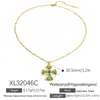 Collar de Acero Inoxidable de Nuevo Estilo Transfronterizo, Personalizado y de Moda, Estilo de Alta Gama Ol, Cruz de Pascua, Collar Chapado en Oro de 18 Quilates para Mujer