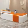 Mostrador de bar mostrador de caja estilo chino nuevo mostrador de bar de esquina para salón de belleza comercial tienda de ropa mostrador de recepción de empresa minimalista moderno