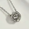 Venta Directa de Fábrica Personalizada Moda Cadena para Clavícula Collar con Colgante de Circonita Nuevo Diseño Calidad Ins Estilo Minimalista Europeo y Americano
