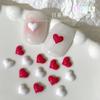 Color sólido amor joyería para uñas decoración de uñas de resina plana accesorios en forma de corazón accesorios joyería pequeña paquete completo al por mayor