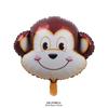 Desenho animado versão Q cabeça de animal cabeça de animal média cabeça de tigre cabeça de girafa cabeça de urso cabeça de gato balão de filme de alumínio