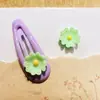Nuevo Dibujo Animado Lindo Arte de Uñas Hecho a Mano Crema Color Sólido Resina 3D Uña Portátil Clip para el Cabello Accesorios DIY Piezas