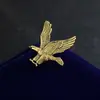 Broche joia de águia com asas abertas dominadoras europeu e americano broche simples de águia em liga joia de comércio exterior atacado geração