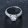 Anillo popular de deseos transfronterizos, anillo de moda de lujo para mujer, anillo de circonita con imitación de diamante, joyería de plata chapada en oro, ventas directas de fábrica