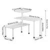 Estante de esquina premium para cocina con diseño de niveles, ideal para almacenar especias, tazones, platos y utensilios de cocina; un especiero de plancha de hierro de tres niveles para almacenamiento organizado