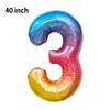 Novo Balão Digital Grande de 40 polegadas Versão Americana 0-9 Imitação de Alumínio Americano Balão para Arranjo de Festa de Aniversário Festa de Balões