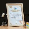 Estudiantes de Primaria a4 certificado marco para exhibir certificado de madera para colgar en la pared marco de fotos de 10 pulgadas de mesa simple marco de alto nivel al por mayor
