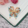 Acessório DIY Borboleta Oca Esmaltada Falsa em Liga Metálica Gotejante de Óleo, Acessório de Cabelo Artesanal Estilo Antigo, Pente de Cabelo, Ornamento de Coroa de Fênix