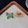 Broche de Caballo Moneda Roja para Mujer, Año del Zodiaco, Diseño Nuevo, Exquisito Pin Accesorio