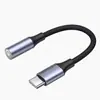 Adaptador de Fone de Ouvido Tipo C para Furo Redondo de 3,5 Adequado para Apple 16/15 Huawei Xiaomi Cabo Adaptador com Controle de Linha para Ouvir