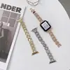 Adecuado para Apple Applewatch45678Ultra Cadena Universal de Metal con Diamantes y Mezclilla Correa de Muñeca para Reloj de Metal