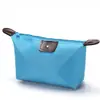 Bolsa de maquiagem de bolinho cor sólida estilo coreano, bolsa de bolinho dobrável, bolsa de higiene pessoal e maquiagem, bolsa de banho feminina, bolsa de viagem, atacado do fabricante