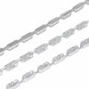 Atacado Corrente de Zircônia Prateada Galvanizada de Fábrica Retangular Fina Vertical com Garras Fundo de Cobre Corrente de Diamante Branco Joias Bagagem Sapatos Roupas