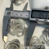 2023 Novo cartão de rosas luminosas cinza florescendo com borda grossa 35mm plano feito à mão produtos de alta qualidade atacado de fábrica em estoque