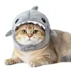 Conjunto de Sombrero Trendy Estilo Tarjeta para Gatos y Perros, con Transformación de Tiburón Súper Linda, Popular en Xiaohongshu, Juguete de Sombrero para Mascotas
