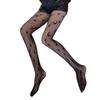Medias de rejilla de seda negra huecas, sexys, de moda europea y americana, medias de rejilla, medias de red jacquard, pantimedias populares de Internet, medias de moda.