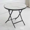 Mesa Redonda Plegable, Mesa Cuadrada, Mesa de Comedor Sencilla para Exteriores, Mesa para Hogar de Casa de Alquiler al por Mayor, Mesa Cuadrada Pequeña Portátil de Hierro para Montaje de Puesto