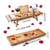 Nuevo Estante de Almacenamiento Retráctil y Ajustable de Madera de Bambú para Tina de Baño Hotel SPA Hogar Estante para Tina de Baño Baño