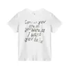 Camiseta de Verano de Estilo Americano con Hombro Normal, Nuevo Diseño de Nicho con Estampado de Letras, Top Casual Simple de Manga Corta de Alta Gama para Mujer