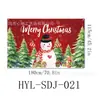 Tela de fondo navideño en stock, lista para enviar, con impresiones de alta definición de Papá Noel, muñecos de nieve y renos, perfecta para decoraciones navideñas