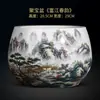 Cerámica de Jingdezhen Adornos de Cabeza de la Suerte Cornucopia Estilo Chino Accesorios para el Hogar Sala de Estar Pasillo Acuario Almacenamiento