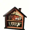Venda Quente Transfronteiriça Decorações de Casa Assombrada de Madeira Intercambiáveis de Halloween Fantasma Bruxa Abóbora Artesanato para Decoração de Mesa