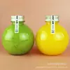 Taza redonda esférica de 500 ml para té de leche, botella desechable transparente de plástico PET para bebidas con tapa, bola esférica de algas marinas para alimentos
