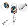 Estilo coreano flor fresca aleación de zinc hebilla de fácil extracción poliéster de fácil extracción cordón impreso soporte para tarjetas de certificado floral pequeño
