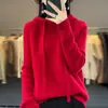 Nuevo Suéter de Lana con Capucha de Color Sólido 2026 para Mujer, Suéter de Punto Holgado, Suéter Suave y Acogedor Estilo Perezoso para Otoño e Invierno