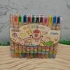 Crayón Giratorio Kloomi de Dibujos Animados Merlot Lindo para Estudiantes y Niños Barra de Pintura 12 Colores Pluma para Pintar Corta