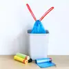 Bolsa de basura con cordón grueso para el hogar, portátil, cierre automático, desechable, para cocina, punto de rotura, grande, venta al por mayor