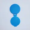 Espejo Plegable Portátil Pequeño de Alta Gama Casual Espejo Cosmético de un Solo Lado Creativo Redondo de Aluminio para Mujer Mini Maquillaje