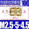 Tu Ba Injeção de Porca Hot Melt Porca de Cobre Inserções de Cobre Serrilhadas Conjunto de Inserções Pré-embutidas M2-M8