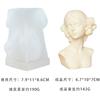 Molde de Silicona para Velas DIY Aromaterapia Niña Ojos Cerrados Venda Reducción de Peso Yeso Muñeca Herramientas para Hacer Aromaterapia