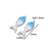 Colgante de Pescado de Acero Inoxidable de Doble Cara con Goteo de Aceite Chapado al Vacío en Oro de 18K Accesorios para Collares Pendientes DIY Venta al por Mayor Transfronterizo