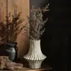 Maceta de Barro Lujo Accesible Gama Alta Exquisita Maceta Rayada Simple Maceta de Porcelana Decoración del Hogar Americana Decoración Suave Adornos para Macetas