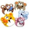 Muestra de Nuevo Estilo Fresco Infantil Oso Molinillo Giratorio Etiqueta de Plástico Sello de Goma Decoración DIY para Zapatos Hebilla de Zapato