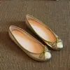Versión de Piel de Oveja ~ Nuevo Estilo Slip-On Zapatos Planos de Ballet de Cuero Genuino de Boca Baja para Mujer con Lazo Francés, Zapatos Planos Exteriores Versátiles