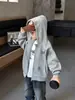 7795 Sudadera con capucha para niño 2026 Nueva temporada Primavera y Otoño Ropa casual para niños Sudadera con capucha Cardigan Ropa de primavera Bebé Estilo coreano Top