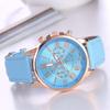 Reloj de pulsera clásico de cuarzo Ginebra con correa, para mujer, con escala romana, de plástico