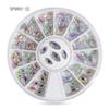 Joias para Unhas Transfronteiriças Nail Flats Base Colorida Liga de Diamante Formato Especial Branco AB Strass Joias 12 Grades Giratório Atacado