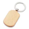 Fábrica de Llaveros de Madera Suministro Llavero de Haya Color Original Artesanía Pequeño Regalo Colgante de Llavero de Madera Giratorio