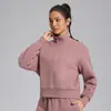Conjunto de sudadera con medio cierre y forro polar engrosado para otoño e invierno, moda de alta gama, conjunto deportivo casual para correr y fitness para mujer