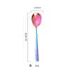Acero inoxidable 316 cuchara para comer de mango largo cuchara cuchara de mesa para el hogar cuchara plana para sopa 304 vajilla cuchara para postre tenedor cuchara tenedor coreano
