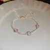 Corrente brilhante! Pulseira de zircônia redonda, delicada e luxuosa, de nicho e requintada, com um toque de alta qualidade, joia versátil