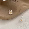 Brincos de Flor de Gardênia Doces e Exquisitos para Mulheres, Alto Padrão, Luxo Acessível, Brincos Modernos e Elegantes, Brincos com Design Exclusivo