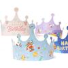 Sombrero de Cumpleaños de Dibujos Animados para Niños Decoración de Fiesta Sombrero de Corona Niño Niña Lindo Sombrero para Pastel Sombrero Largo